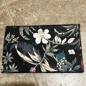 Kate Spade Black Floral Cosmetic Bag
